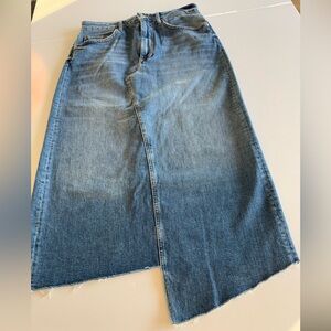 NWOT Anthropologie Pilcro Denim Step Up Maxi Skirt Size 10